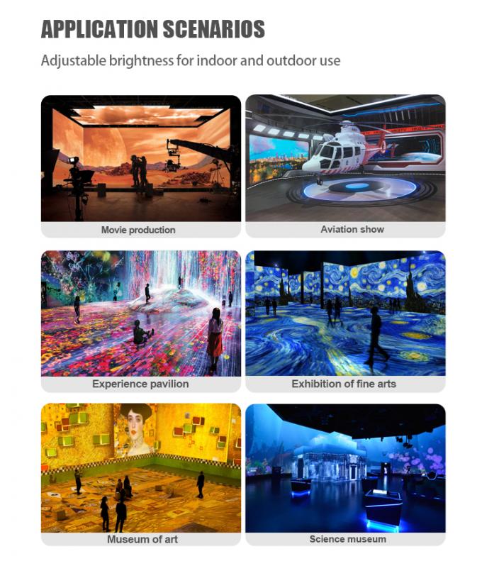 3D LED 화면 VFX VR VP XR 촬영 벽 곡선 LED 비디오 벽 HD LED 디스플레이 가상 제작 스튜디오 8
