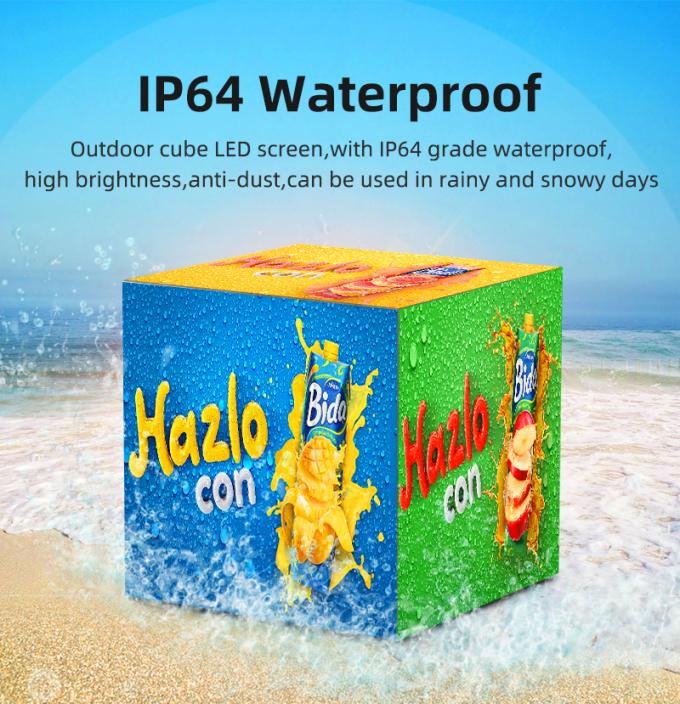 큐브 LED 디스플레이 P2.5 P3 P4mm 사용자 정의 소매점 광고 큐브 LED 화면 3
