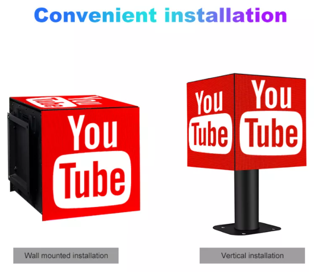 P2.5 P3 P3.91 P4.81 LED 큐브 로고 디스플레이 실내 및 외부 광고를 위한 창의적인 LED 디스플레이 화면 7