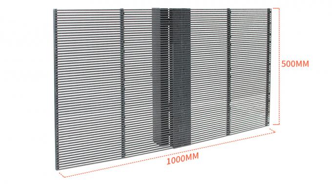 3.91-7.82mm 픽셀 피치 투명한 LED 디스플레이 스크린 5-100m 시청 거리 75% 투명성 0