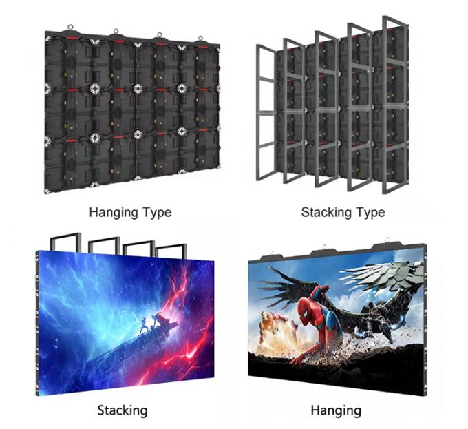P3.91 P4.81 옥외 라이브 공연 LED 스크린 임대 LED 디스플레이 방수 무대 고휘도 배경 화면 LED 벽 9