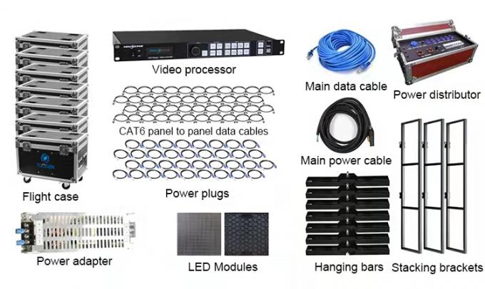 P3.91 P4.81 옥외 라이브 공연 LED 스크린 임대 LED 디스플레이 방수 무대 고휘도 배경 화면 LED 벽 12