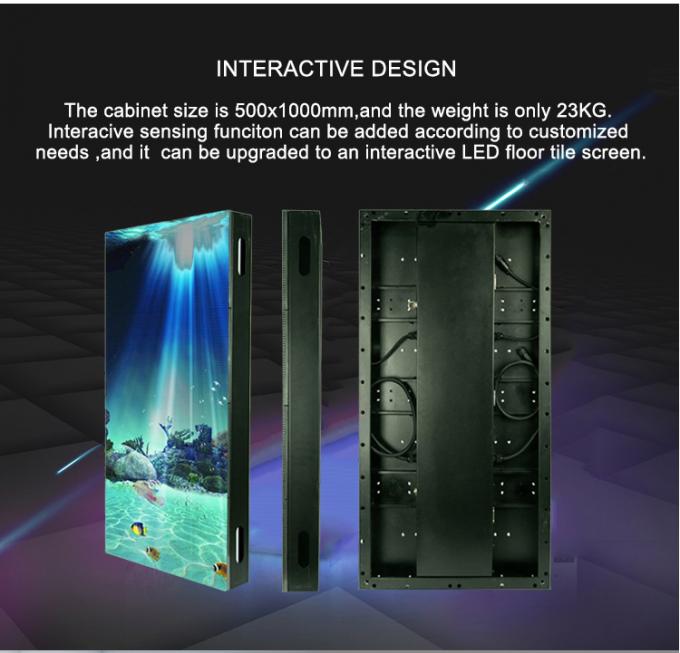 LED 댄스 플로어 디스플레이 임대 타일 패널 500*1000 하이 리프레시 LED 스테이지 웨딩 스크린 벽 P2.9 인터랙티브 LED 디스플레이 1