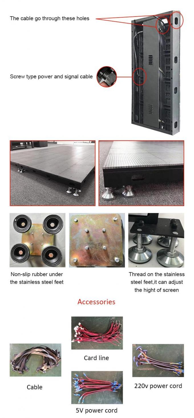 LED 댄스 플로어 디스플레이 임대 타일 패널 500*1000 하이 리프레시 LED 스테이지 웨딩 스크린 벽 P2.9 인터랙티브 LED 디스플레이 5