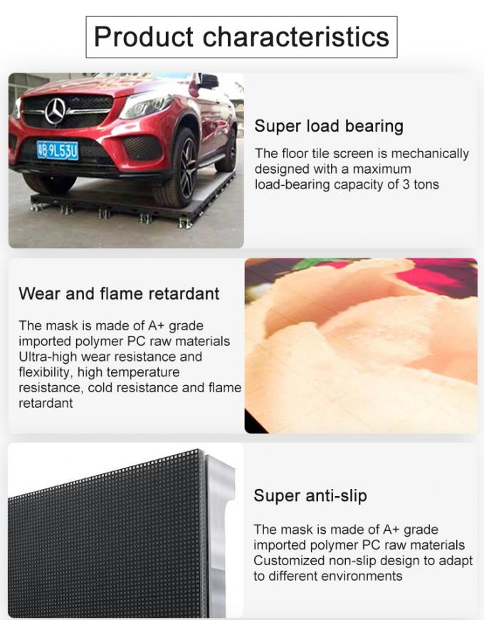 P3.91 댄스 플로어 실내/외부 댄스 플로어 인터랙티브 LED 디스플레이 스크린 0