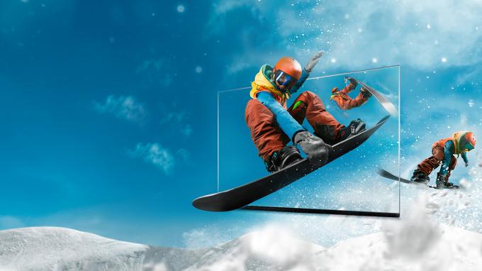 투명한 P3.91 홀로그램 LED 스크린 풀 컬러 LED 디스플레이 스크린 홀로그램 보이지 않는 보이지 않는 LED 스크린 4