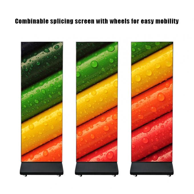 폴더블 LED 포스터 스크린 휴대용 폴더블 GOB 쇼핑몰 회의실 광고용 LED 광고 기계 5