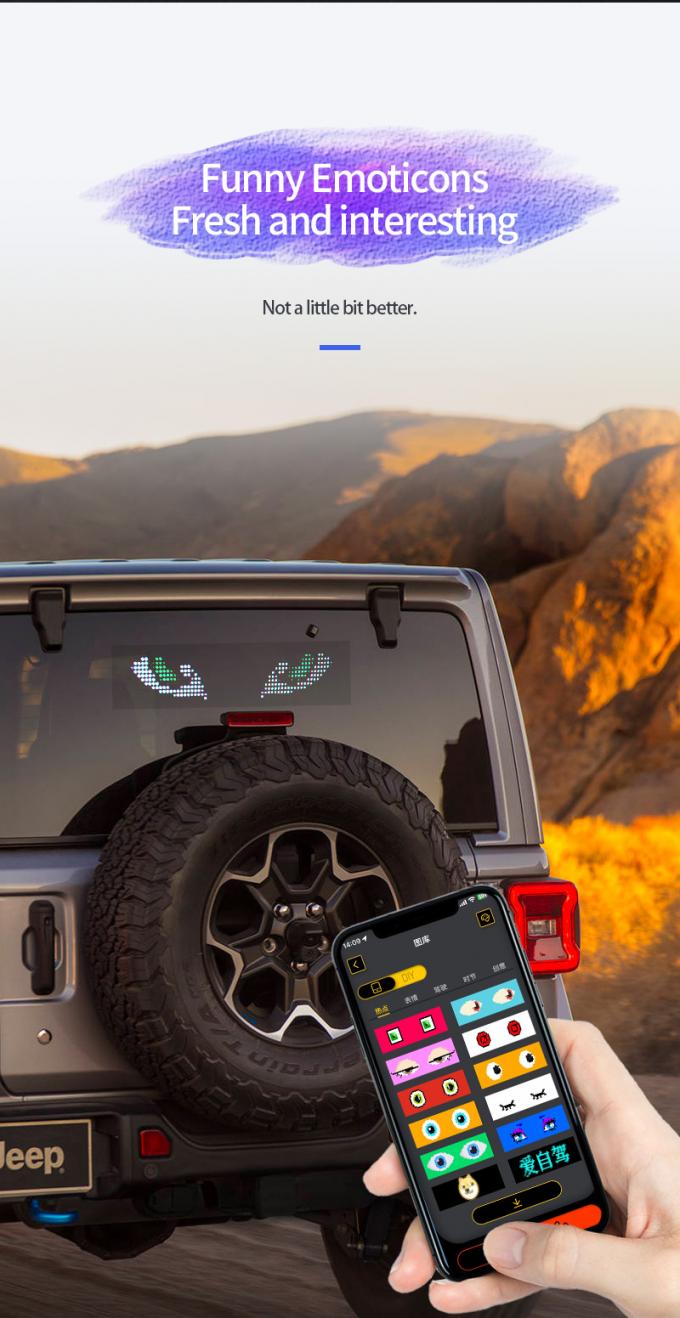 자동차 LED 표지판 디스플레이 16 * 64 프로그래밍 가능한 USB 5V RGB 패턴 애니메이션 텍스트 DIY 스크롤 패널 원격 제어 광고 LED 화면 3