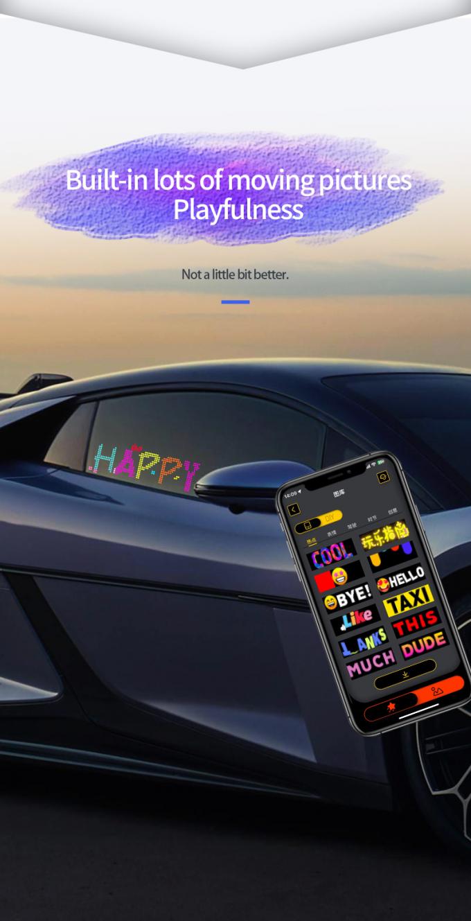 자동차 LED 표지판 디스플레이 16 * 64 프로그래밍 가능한 USB 5V RGB 패턴 애니메이션 텍스트 DIY 스크롤 패널 원격 제어 광고 LED 화면 2