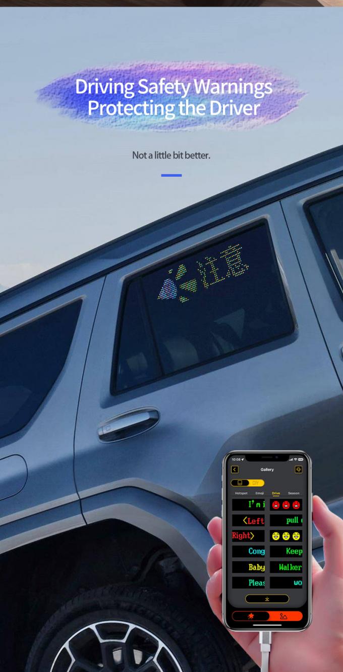 자동차 LED 표지판 디스플레이 16 * 64 프로그래밍 가능한 USB 5V RGB 패턴 애니메이션 텍스트 DIY 스크롤 패널 원격 제어 광고 LED 화면 4