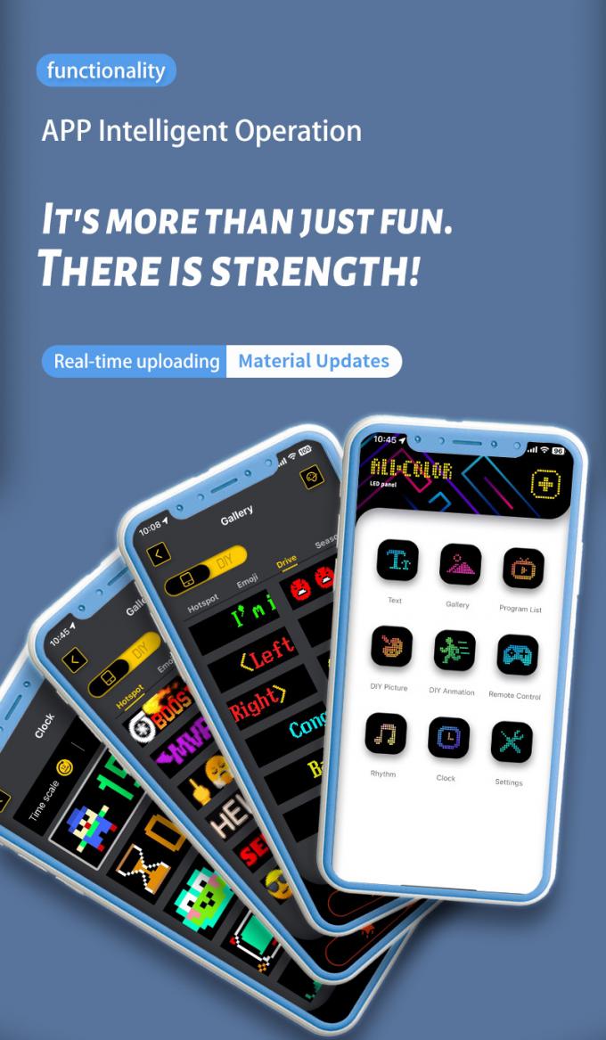 자동차 LED 표지판 디스플레이 16 * 64 프로그래밍 가능한 USB 5V RGB 패턴 애니메이션 텍스트 DIY 스크롤 패널 원격 제어 광고 LED 화면 5