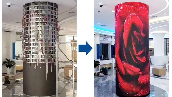 커스터마이징 가능한 소프트 LED 스크린 TV 디스플레이 P3 실내 유연 LED 패널 섹시 스크린 가격 3