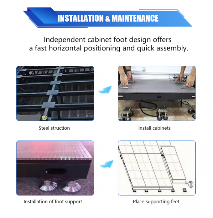 3D 스테이지 댄스 플로어 패널 디스플레이 인터랙티브 LED 플로어 타일 스크린 P2.6 P2.97 P3.91 LED 스크린 9